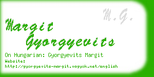 margit gyorgyevits business card